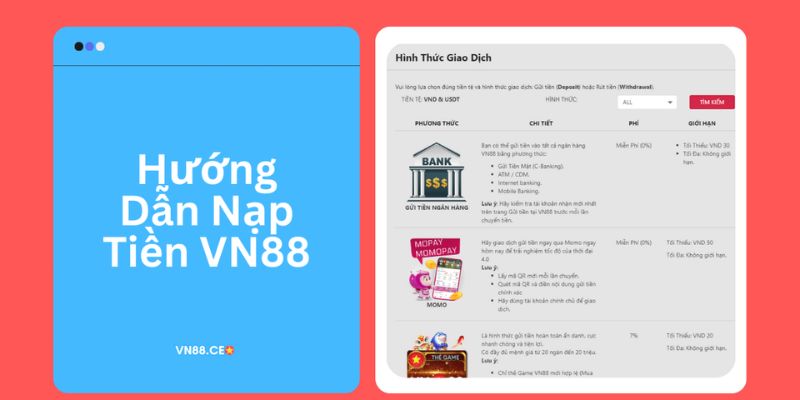 Tổng quan về nhà cái và hướng dẫn nạp tiền VN88